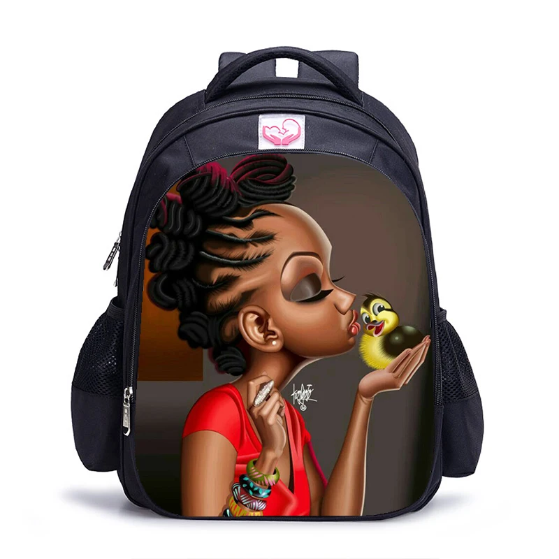 Рюкзак Африканский для девочек школьный ранец коричневого цвета подростков