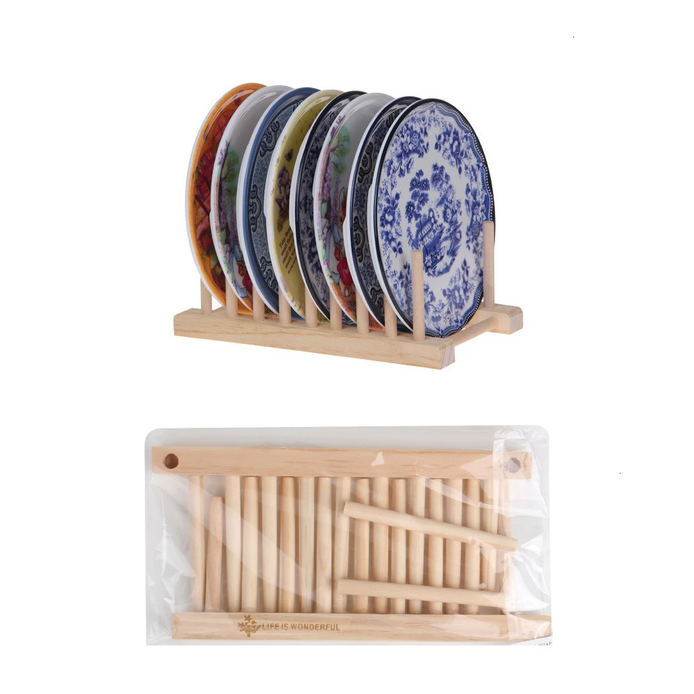 Деревянный поднос для посуды шкаф-органайзер кухни полки столовые приборы