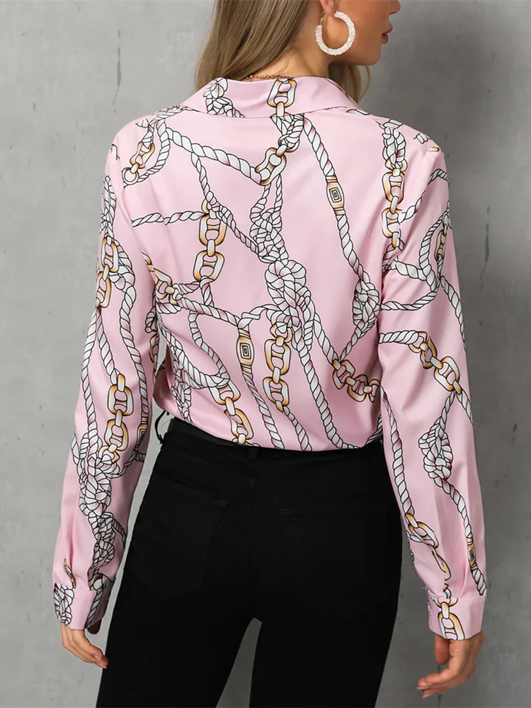 Женская Осенняя элегантная Базовая Блузка женская Стильная Повседневная блузка