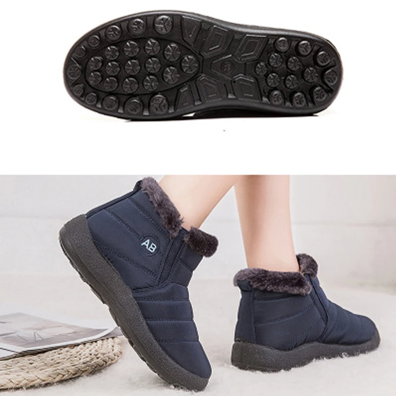 Женские ботинки Водонепроницаемая зимняя обувь зимние Теплые Зимние ботильоны