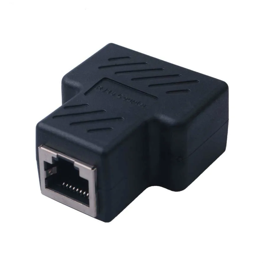 1 Разделение 2 способа LAN Ethernet сетевой кабель RJ45 женский ter Lan разъем адаптера для