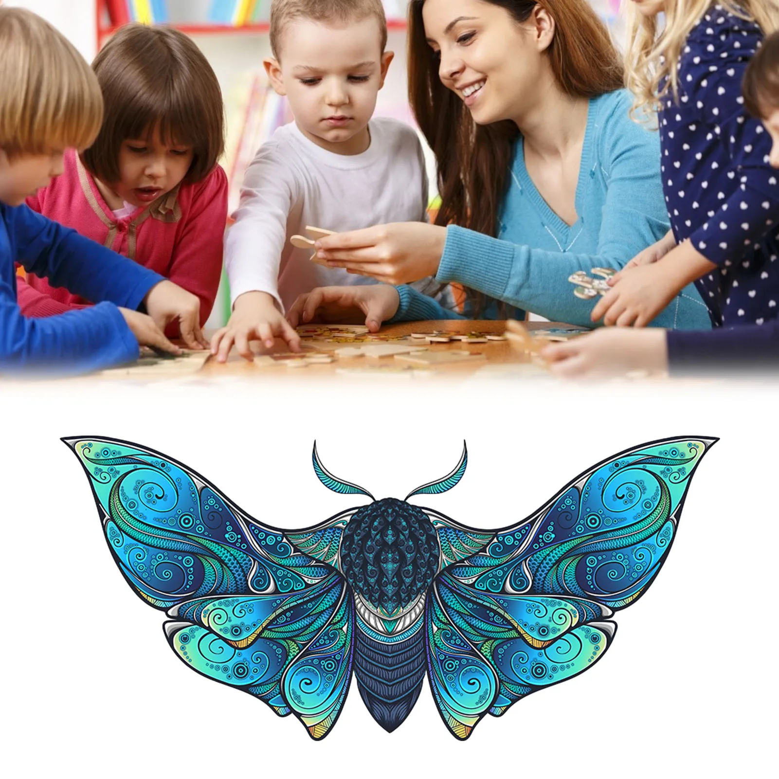 

Wooden Jigsaw Puzzle Unique Shape Moth Puzzles for Kids Adults Wooden Jigsaw Puzzle Unique Shape Moth Puzzles for Kids Adults