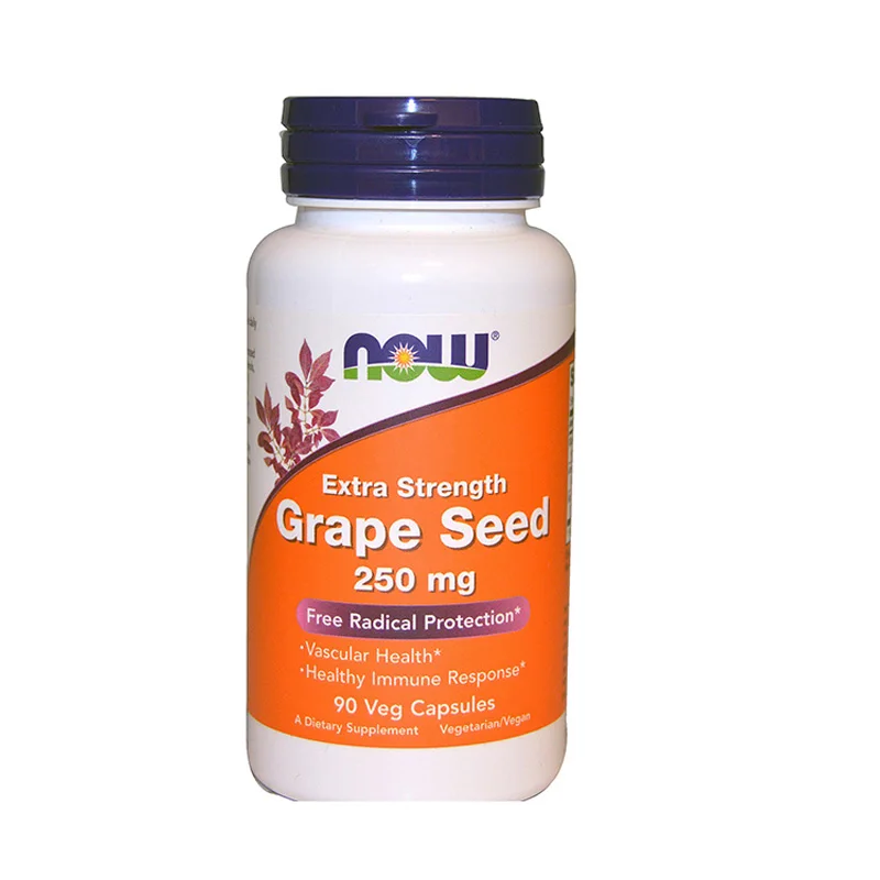 

Free Shipping Extra Strength Grape Seed 250mg Protects Vascular Health and Immune Response 90 Vegetarian Capsules