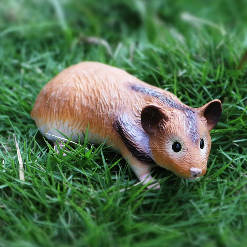 Модель животного твердая пластиковая дикая белка суккулент хомяк кролик песок