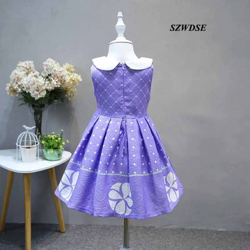 2018 детское милое платье для девочек мультфильм &quotСофия&quot Анна Эльза печатных