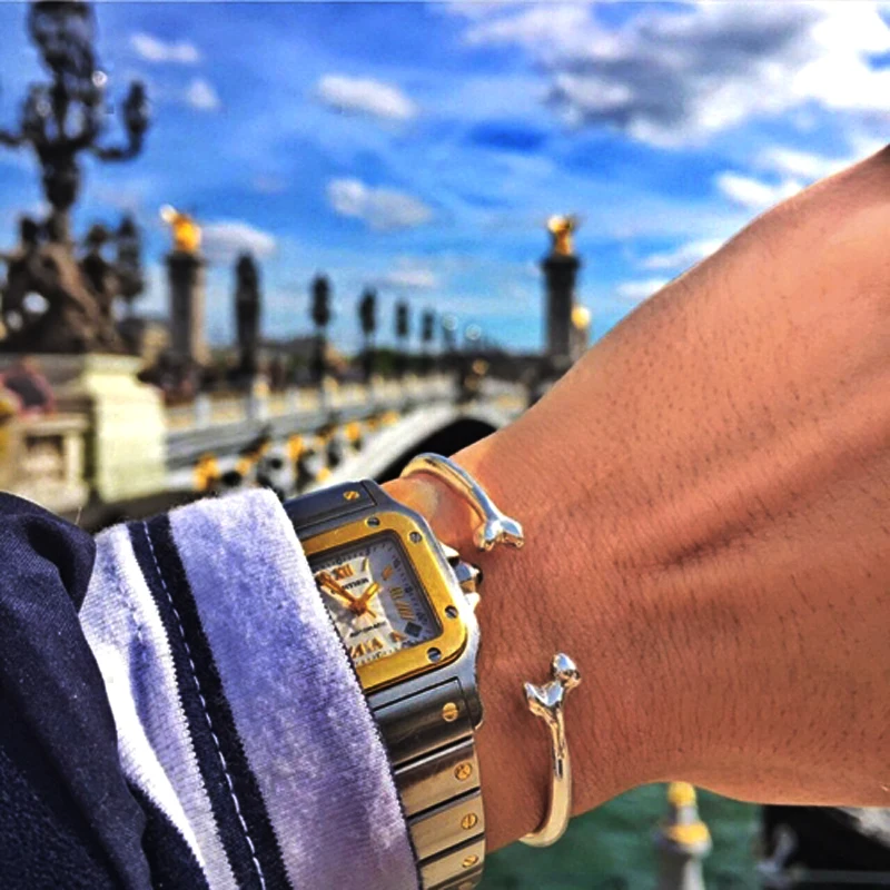 Мужские браслеты на запястье браслет с костяной головкой уникальный из