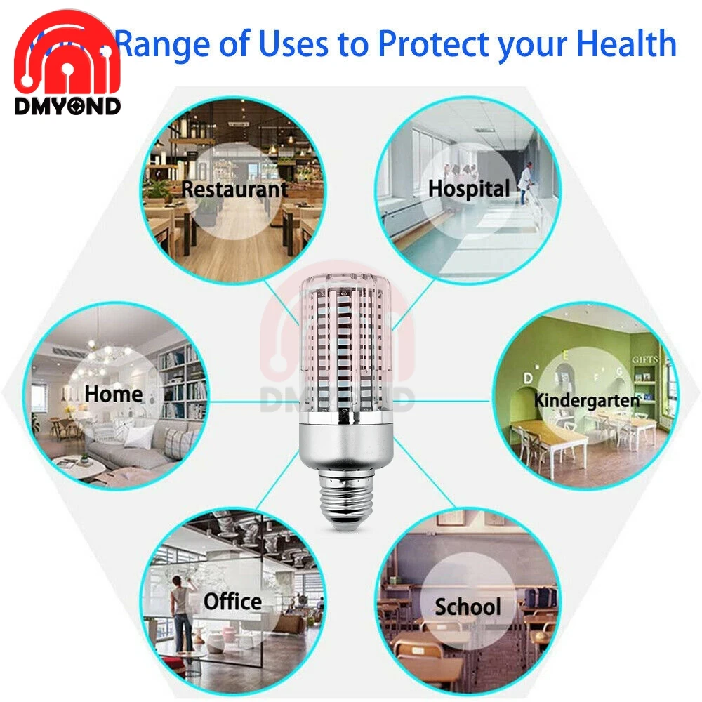 

40W UV Germicidal Lamp LED UVC Bulb E27 Disinfection Light Bulb Sterilizer Ozone LED Lights Home Clean Air Kill Bacteria Mites