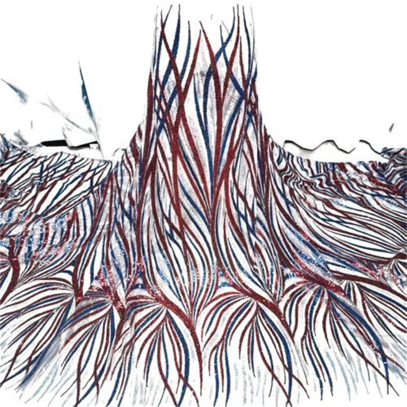 

Nigerian Lace Fabrics 2021 Multicolor High Quality Lace African Lace Fabric With Sequins French Lace Fabric For Dress Sewing