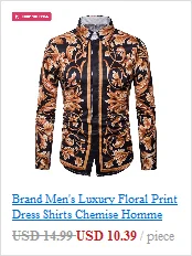 Прямая поставка camisa masculina мужская Повседневная рубашка с длинными рукавами и принтом Повседневная приталенная Мужская рубашка camisa social masculina