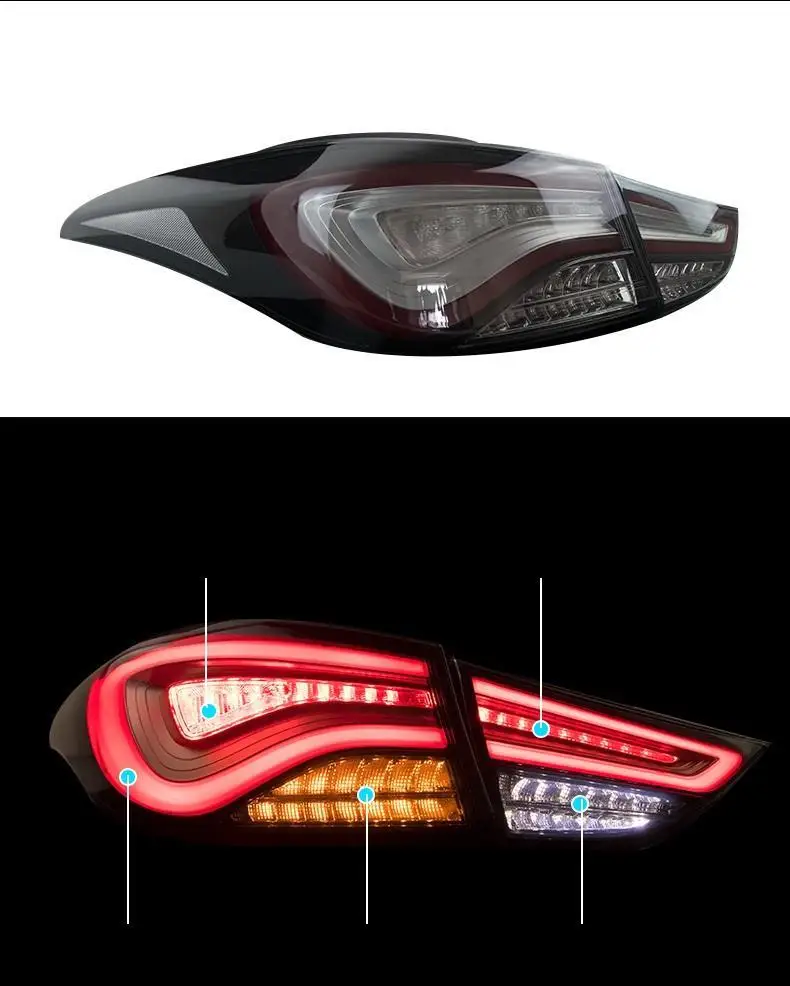 Автомобильные Внешние Luces Neblineros Para Автомобильные светодиодные Drl фары Задние Автомобильные фары в сборе 12 13 14 15 для hyundai Elantra