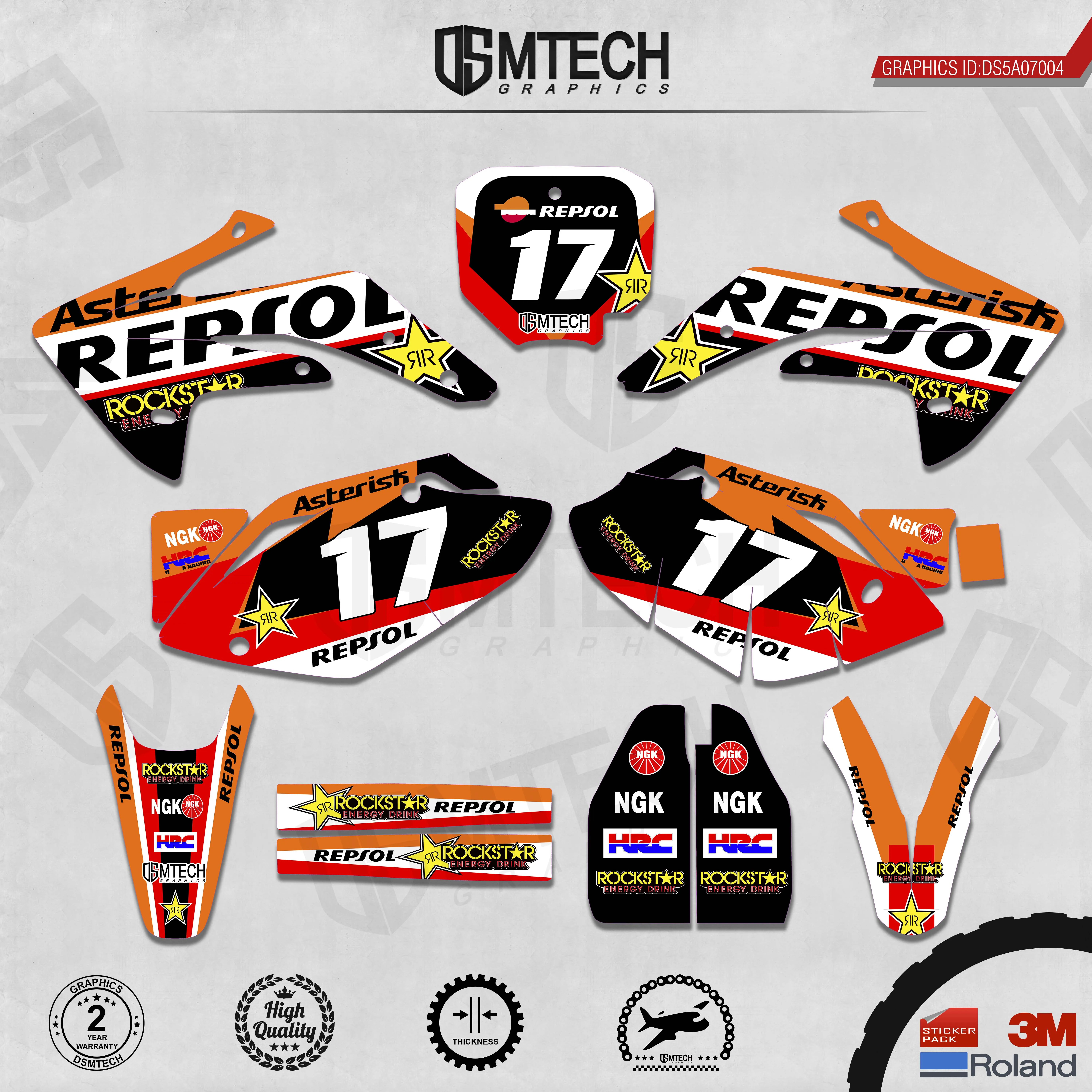 DSMTECH Customized Team Graphics Backgrounds Decals 3M Custom Stickers For 2007-2009 2010-2012 2013-2015 2016-2020 CRF150R 004