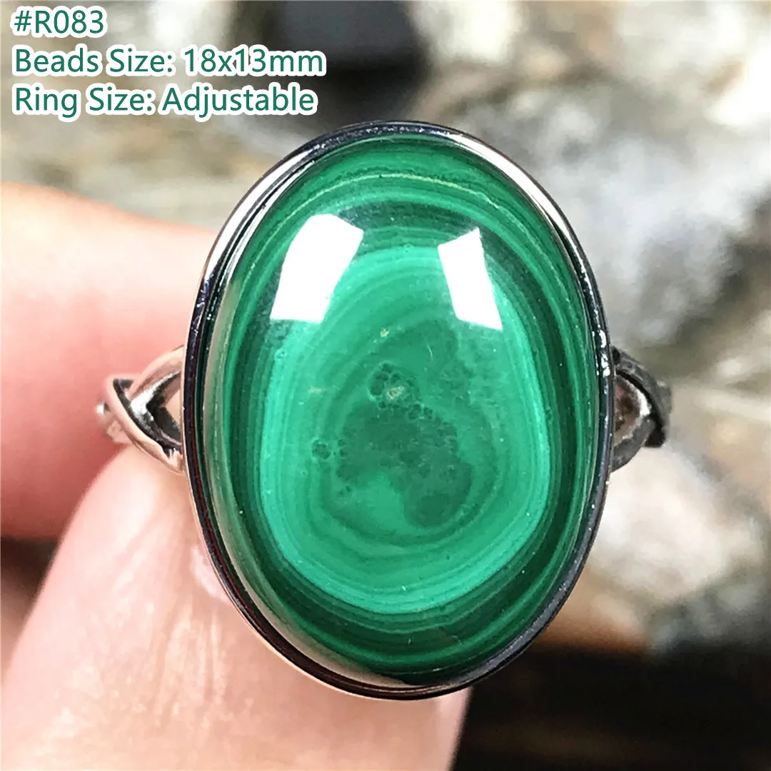 Топ натуральный зеленый Малахит хризоколла кольцо ювелирные изделия для женщин