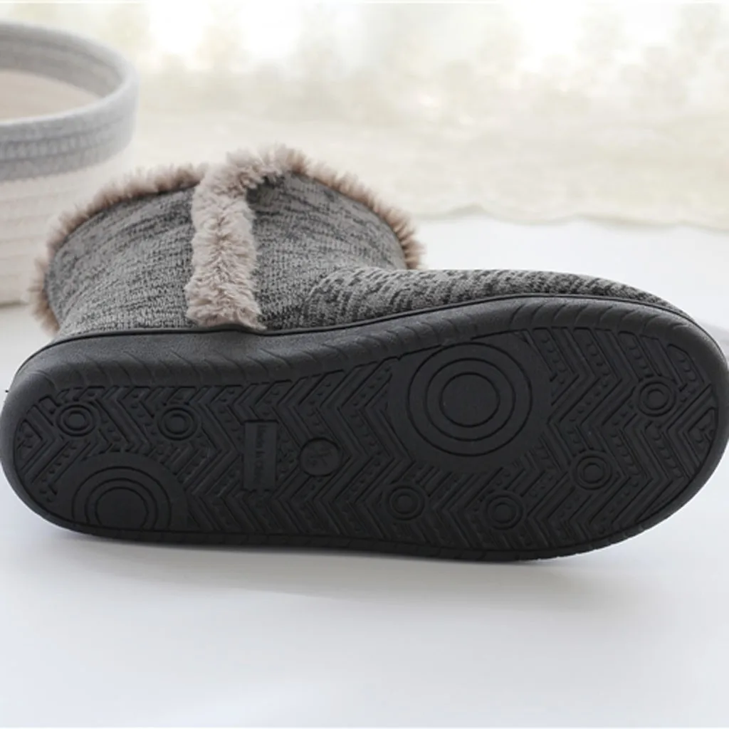Домашняя обувь мужские зимние модели домашние ботинки мягкие теплые толстая
