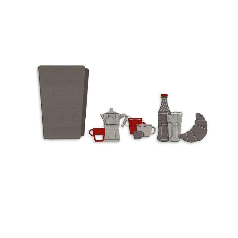 

Wine Bottle Cola Bottle Cup Teapot Clear Stamp and Metal Cutting Dies Seal for DIY Die Scrapbooking Photo Album Card Making