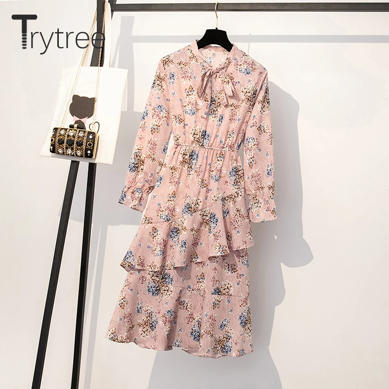 Женское повседневное офисное платье Trytree свободное ТРАПЕЦИЕВИДНОЕ ПЛАТЬЕ до