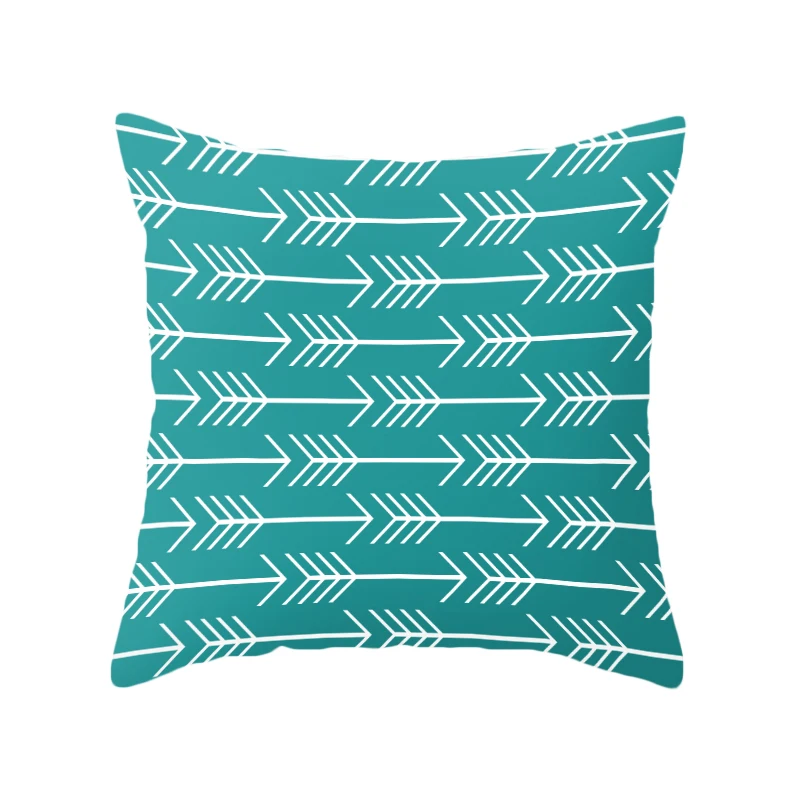 Декоративная плюшевая наволочка с геометрическим принтом Мягкая Наволочка в