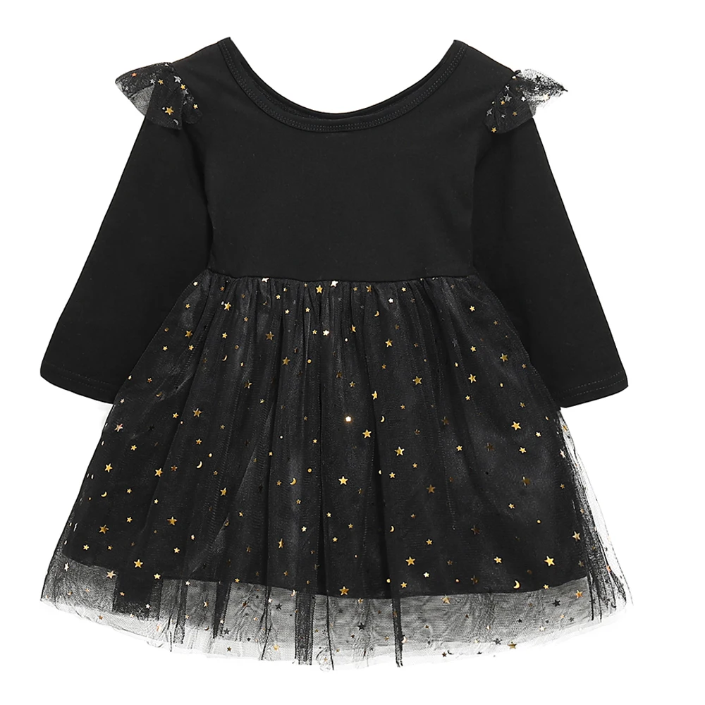 Платье принцессы с длинным рукавом для маленьких девочек одежда бальное