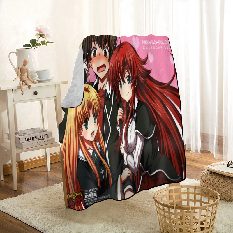 Школьная DxD аниме одеяло одеяла на заказ s диван/кровать/автомобиль портативный 3D
