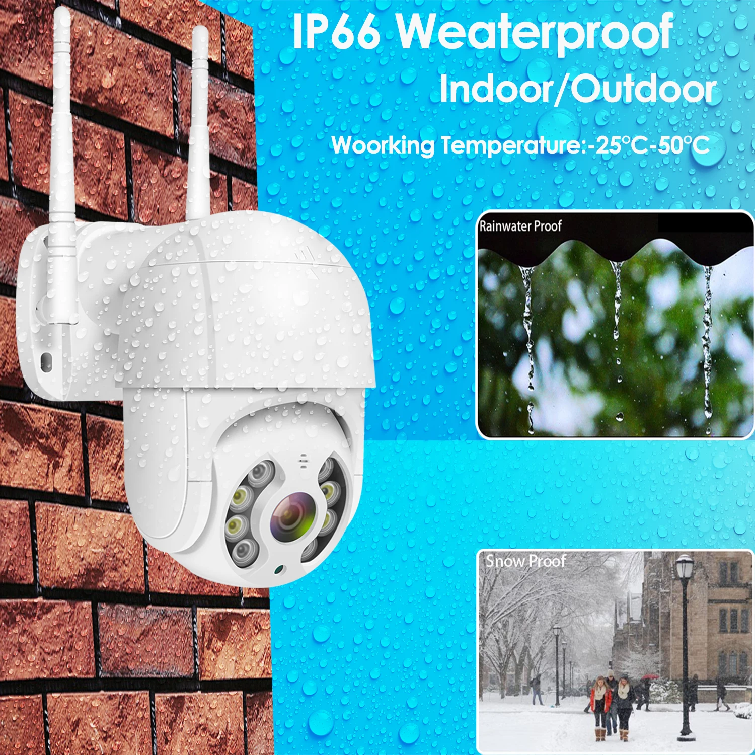 IP-Камера уличная PTZ 3 Мп Wi-Fi 5-кратное увеличение ии датчик присутствия