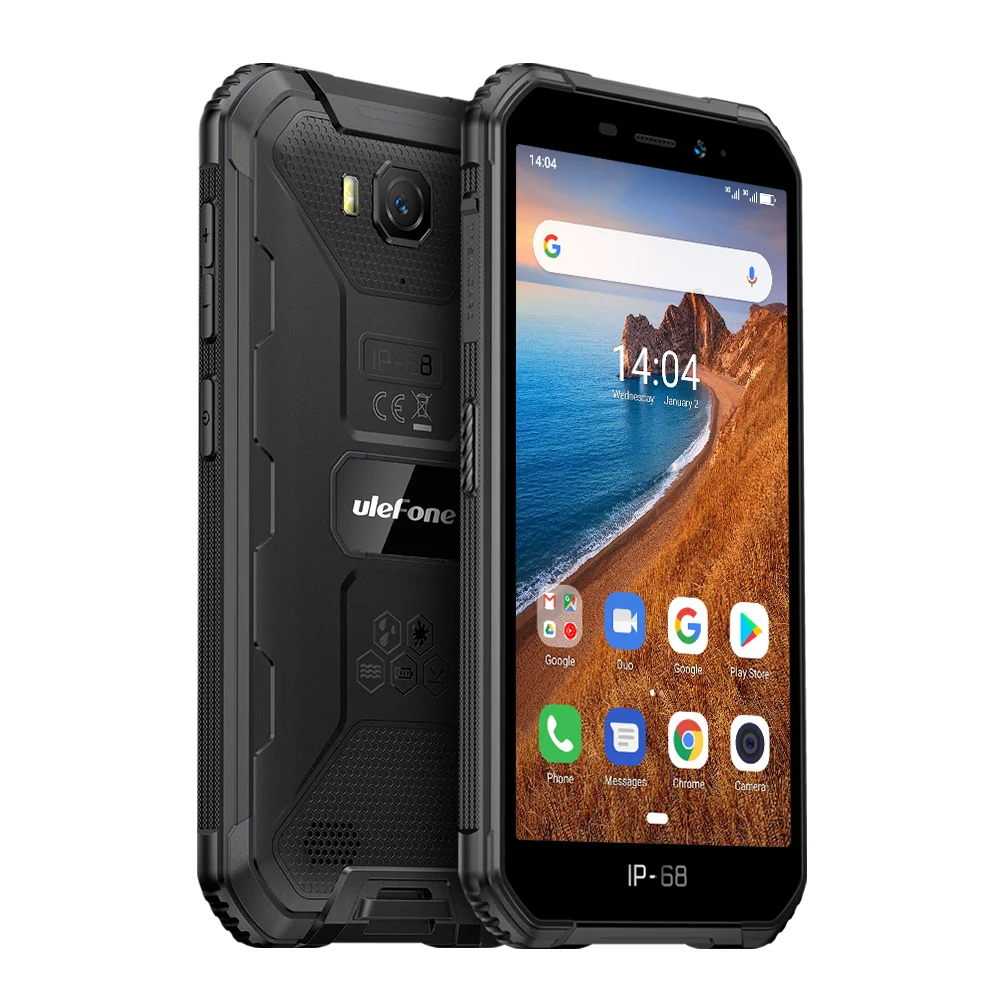 Ulefone Power X6 5 0 &quotIP68 Водонепроницаемый Смартфон Android 9 MT6580 сотового телефона 4 ядра 2