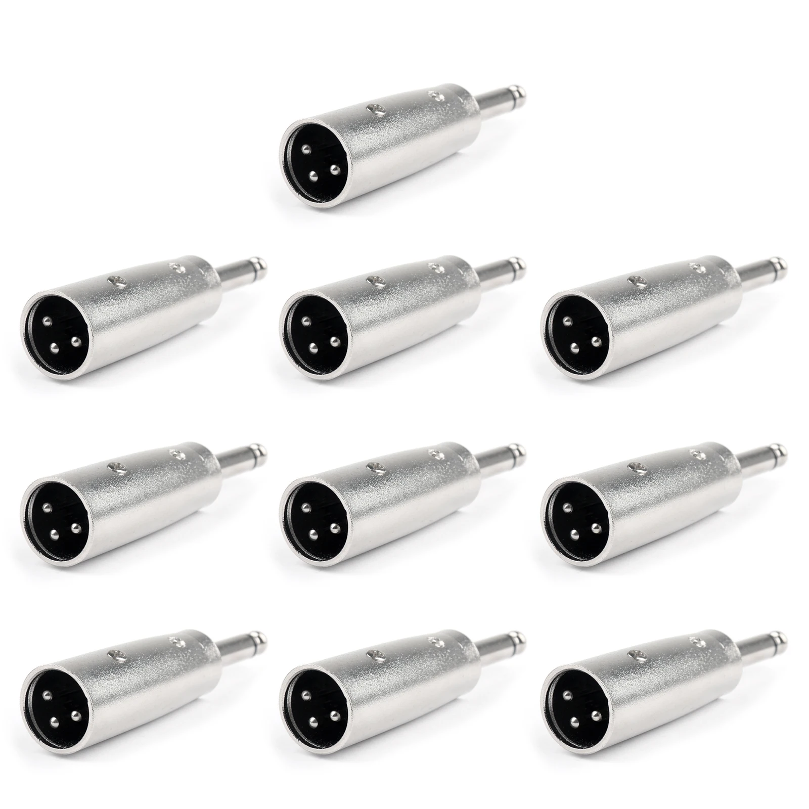 

Artudatech 10 шт. 3Pin XLR штекер 1/4 "6,35 мм моно-штекер для аудио кабеля DJ MIC Адаптер Новое поступление
