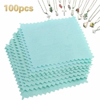 100pcspack polish cleaning polishing cloth with package cleaning cloth wiping cloth of jewelry