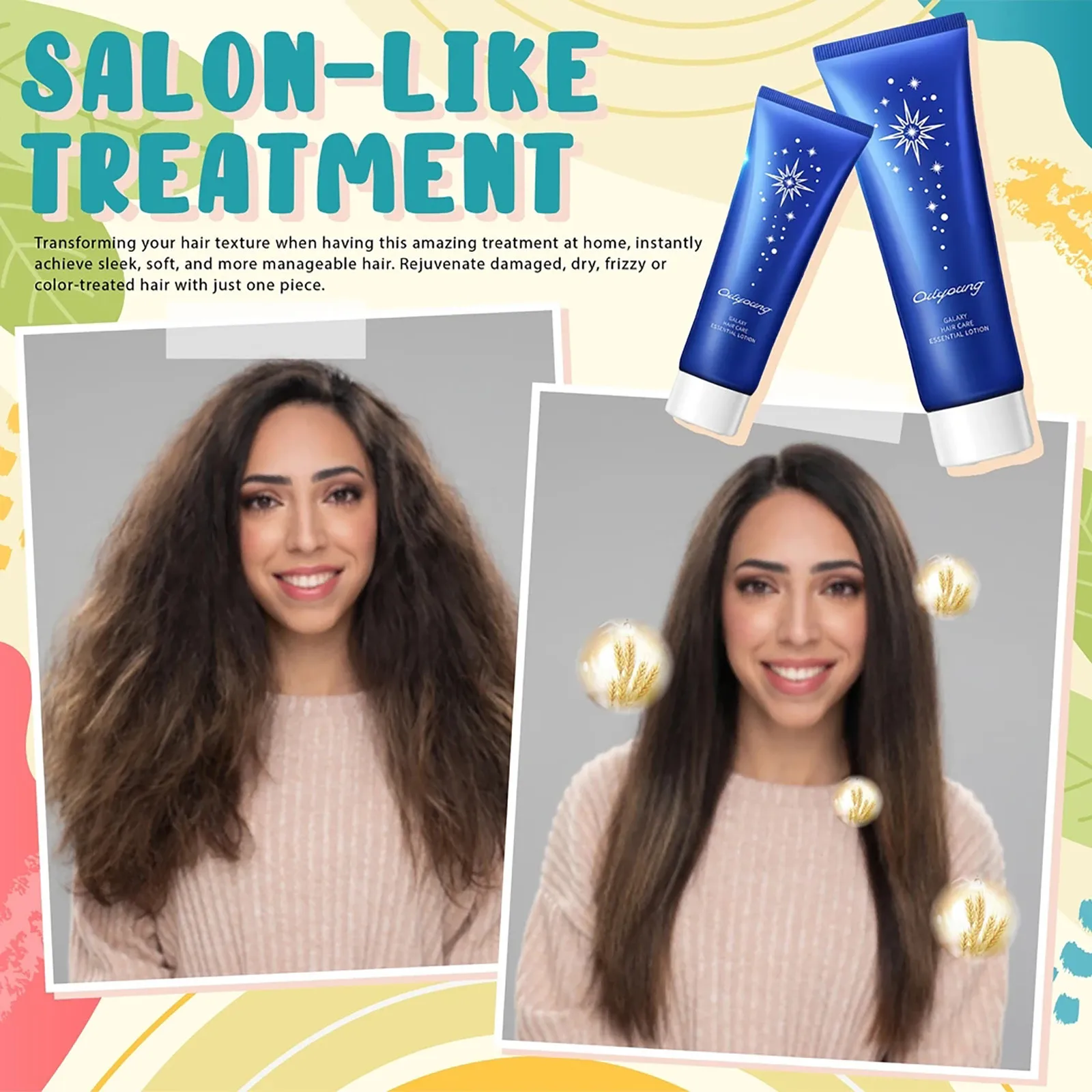 Уход за волосами Galaxy необходимый лосьон-кондиционер улучшает уход повреждениями