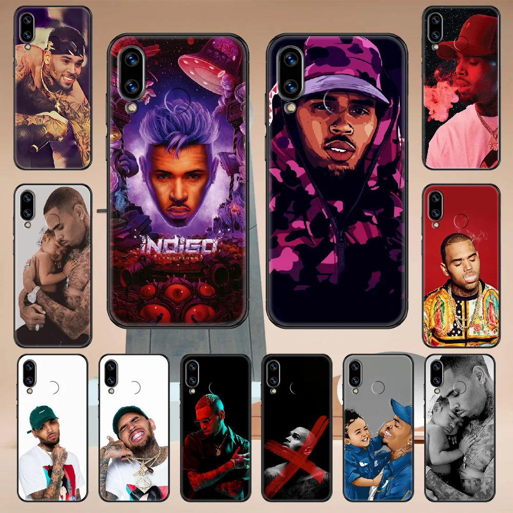 Chris Brown Phone case For Huawei Honor 6 7 8 9 10 10i 20 A C X Lite Pro Play black soft hoesjes pretty Etui art shell painting