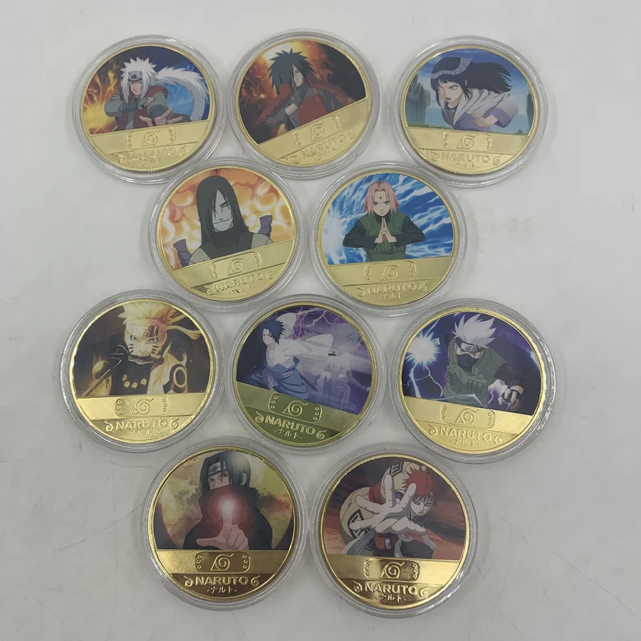 New style Kishimodo Masashi Anime Gold Plated Coins Japanese Collectibles 10 deigns for selection Toy coin