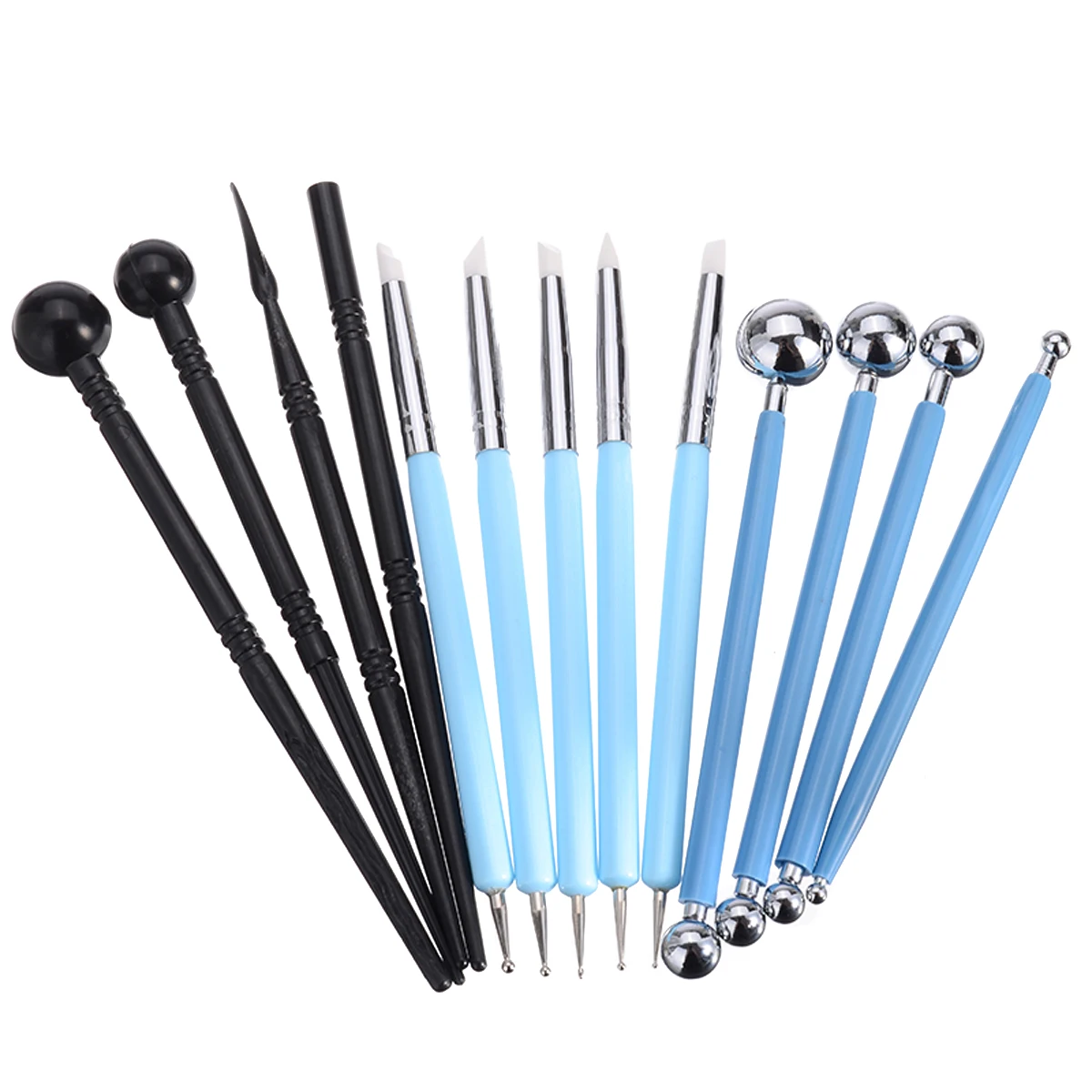 13 шт. силиконовые ручки-скульптуры DIY полимерная кукла глиняный шар стилус для