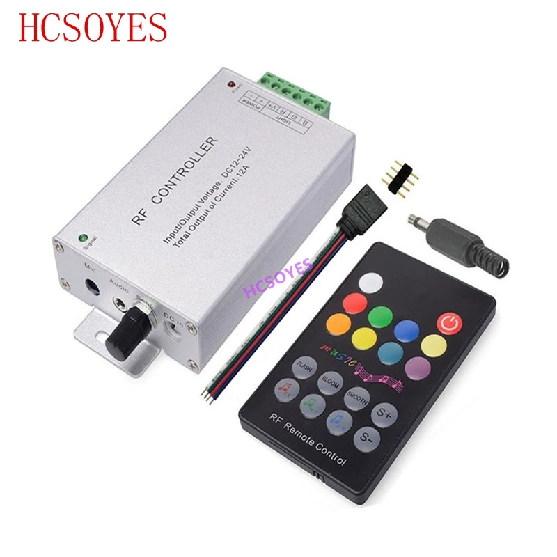 DC12V 24V 18 Ключи RGB Музыка Светодиодный Управление РЧ пульт дистанционного