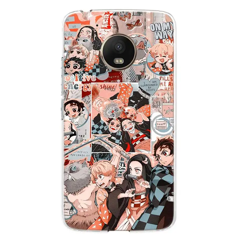 kimetsu no yaiba demon slayer anime phone case for motorola g9 play g8 plus g30 g7 power capa moto one vision fusion g6 g5 e6 e5 free global shipping