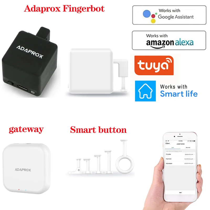 

2021 Adaprox Fingerbot The Smallest Robot Smart Switch Smart Life Adaprox Smart Mechanical Arms Work With Alexa Google Home Tuya