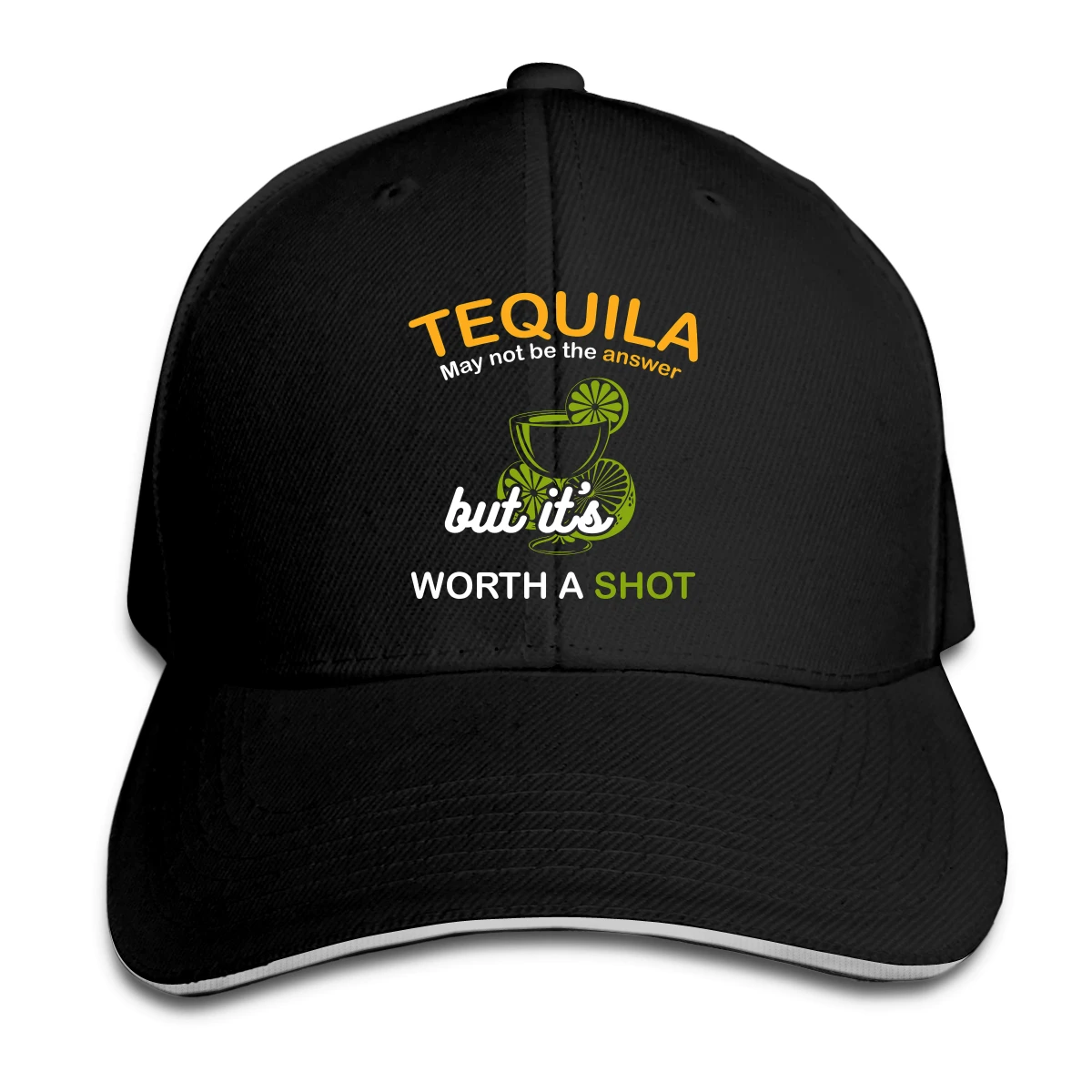 

Tequila It's Worth A Shot Hat Baseball Cap for Men Women Fashion Adjustable Sun Hat