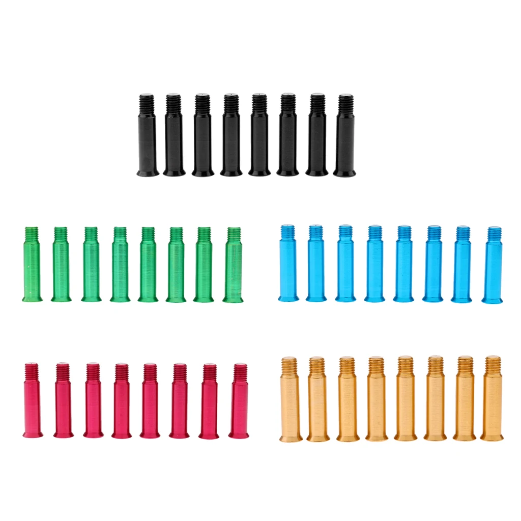 

8 шт. колеса для роликовых коньков, винты для осей, болты/шипы для подшипников 34 мм