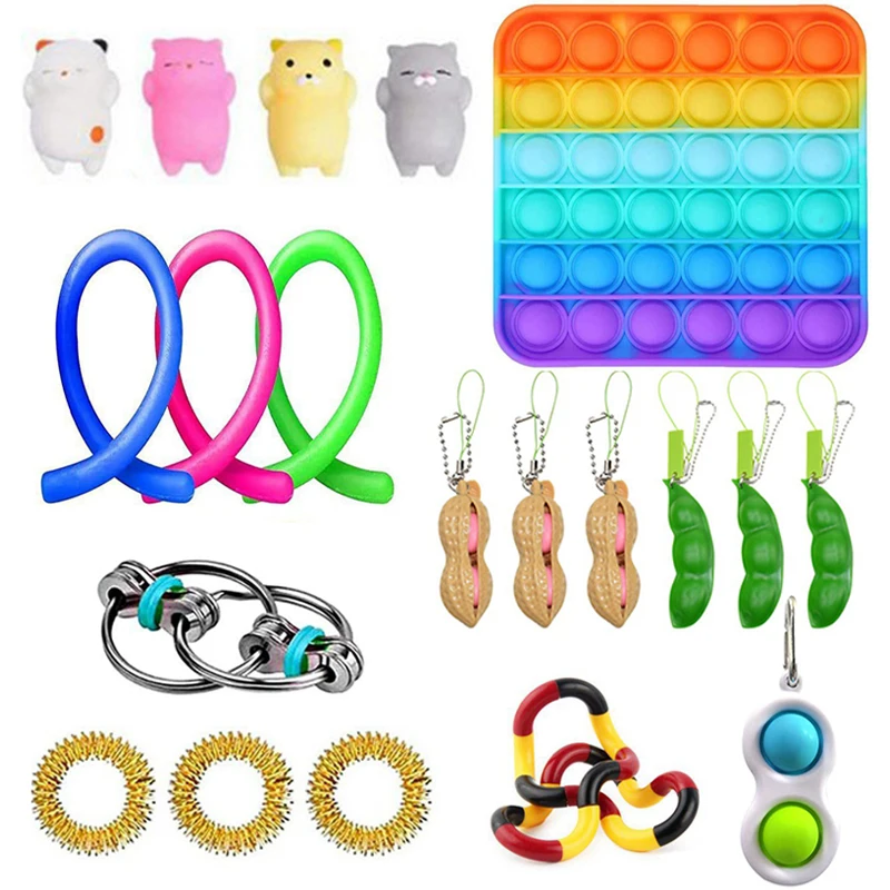 

Набор антистрессовых игрушек, фиджет-антистресс, мраморный рельефный подарок для взрослых, девочек, детей, сенсорный антистрессовый рельеф...