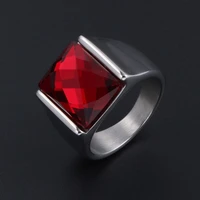new trendy bohemian crystal inlaid ring mens ring fashion metal ring accessories party jewelry