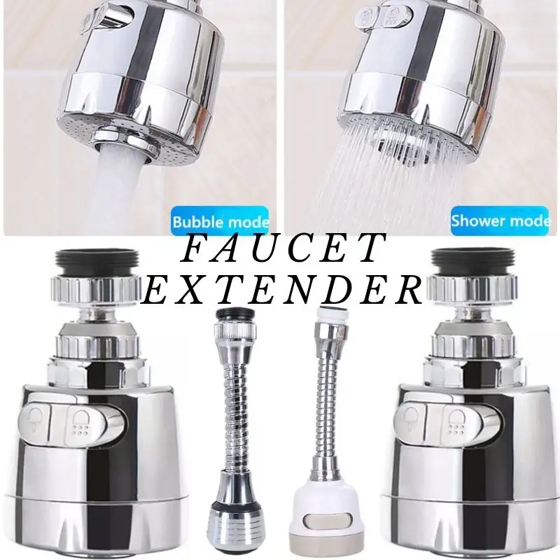 

Faucet extender stainless steel lengthened rotating universal jet non-splashing hot water available kitchen accessories bubbler