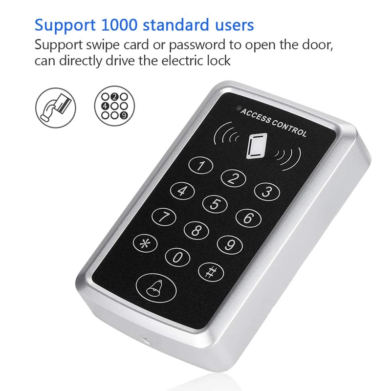 Водонепроницаемый 125 кГц RFID Клавиатура контроля доступа открытый непромокаемый чехол EM кард-ридер 10 шт. брелоки для система контроля допуска к двери
