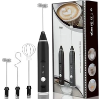 3 modes electric handheld milk frother blender egg beater with usb charger bubble maker whisk mixer for coffee cappuccino