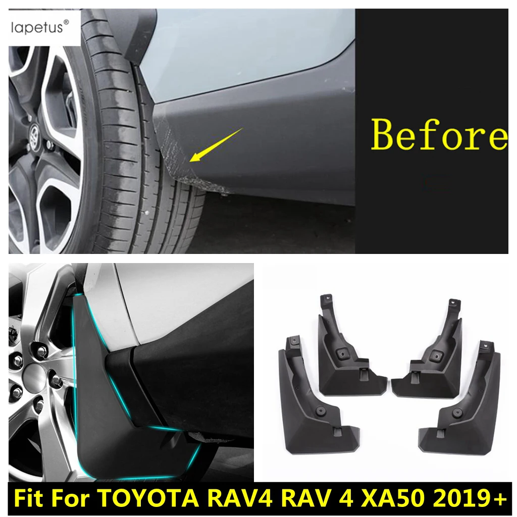 

Lapetus Accessories For TOYOTA RAV4 RAV 4 XA50 2019 - 2023 Front / Rear Mud Guard Mudguards Splash Flaps Molding Cover Kit Trim