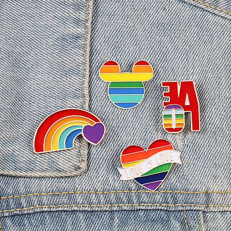 Броши на булавке с разноцветными эмалированными значками в виде мультяшного