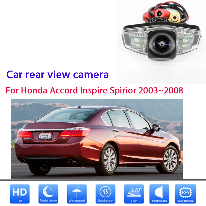 

Камера заднего вида для Honda Accord Inspire Spirior 2003 ~ 2008 CCD, камера ночного видения, камера заднего вида для парковки