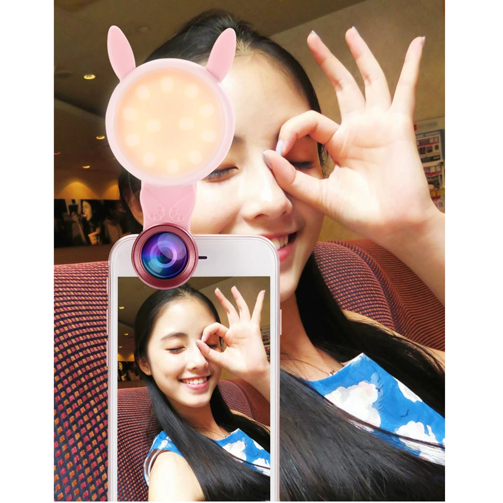 Селфи кольцо свет селфи портативная Вспышка светодиодная камера телефон