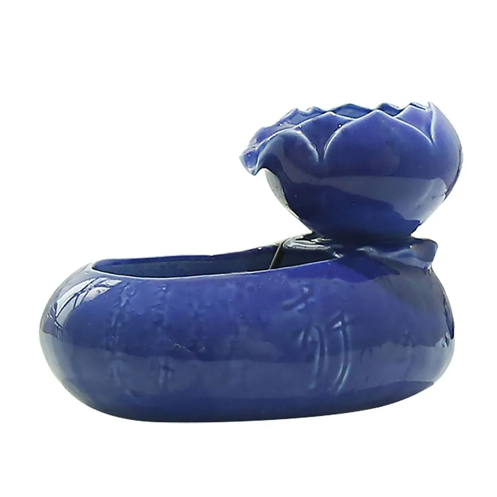 

Pet Water Fountain Ceramic Lotus Shape Cat Dog Drinking Automatic Water Dispenser Feeder Drink Filter Pet Dog Cat Feeding Bowl