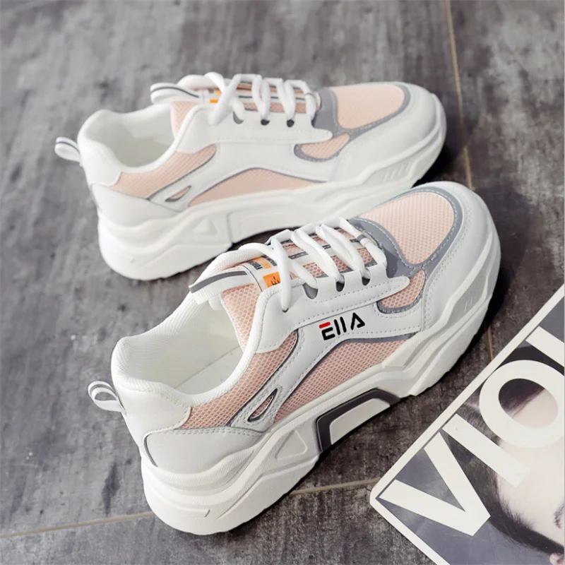 

2021 Women's Shoes Luxury for Women Sneakers Fashion New White Sports Shoes Chunky Platform vulcanize Female Basket Footwear