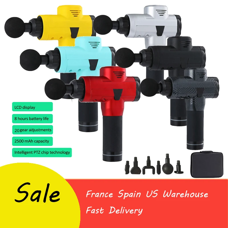 Массажный пистолет с 20 режимами расслабления мышц Электрический массажер для