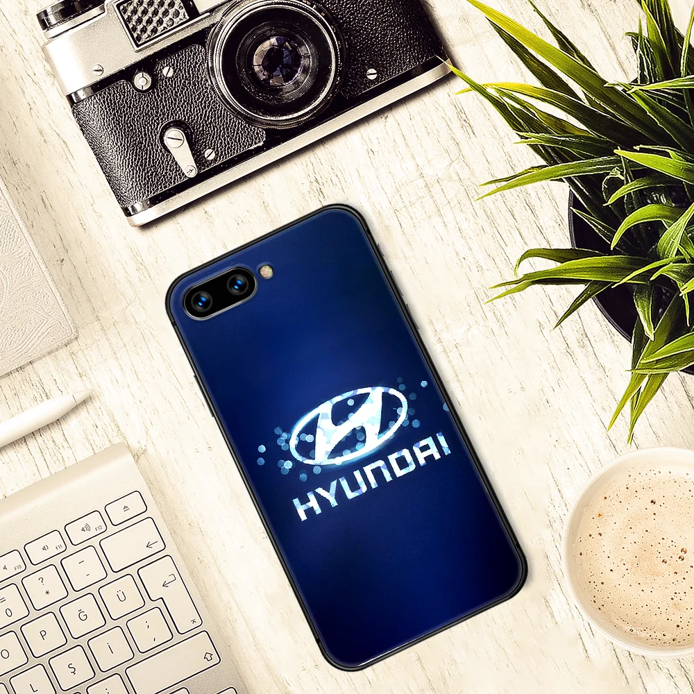 

HYUNDAI car logo Phone Case Cover Hull For HUAWEI honor 7a 8s 8a 8x 9 9x 10 20 i Lite Pro black Shell Painting Etui Tpu Hoesjes