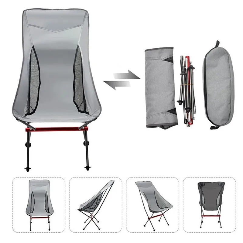 저렴한 초경량 접이식 캠핑 의자 낚시 바베큐 하이킹 의자 알루미늄 합금 휴대용 야외 해변, 피크닉 접이식 의자