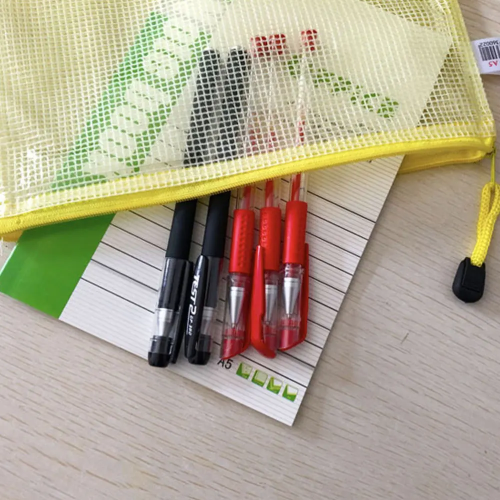 16 шт. прозрачные сетчатые мешки для документов на молнии|Папка файлов| |